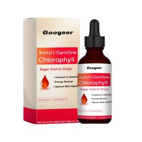 Googeer Acetyil-Carnitine Chlorophyll Sugar Control Drops, Balance Blood Lipids Sugar Care Supplement Nutrition th Care Drops