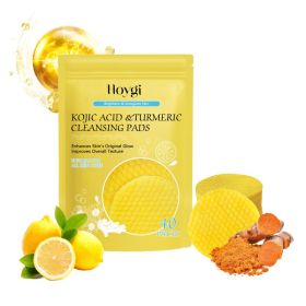 Hoygi Turmeric Acid Cleansing Pad Facial Skin Pore Cleansing, Makeup Remover Gentle Exfoliating Cleansing Pad (Option: 40pieces-62g-7.87*5.51inch)