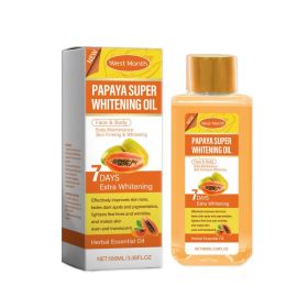 West&Month Papaya Body Care Oil, Body Massage And Moisturizing Body Skin Moisturizing Oil (Option: 100ml-130.4g-4.65*1.81*1.54inch)