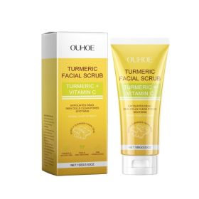 OUHOE Turmeric Exfoliating Facial Scrub, Gently Repair Dead Skin Exfoliating Bright And Smooth Skin (Option: 100g-124.07g-6.49*1.57*1.57inch)