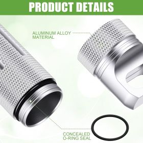 4 Pcs Portable Keychain Pill Holder Pill Organizer Travel Waterproof Match Container Aluminum Airtight Keychain Container Travel Size Storage Sup (Color: Ordinary)